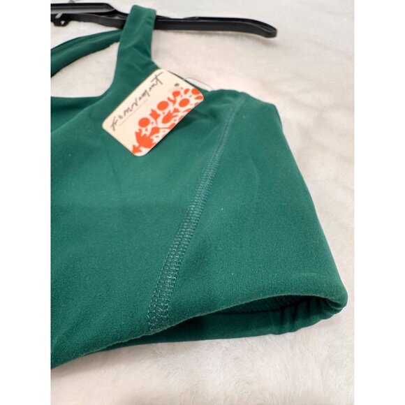 New Free People Movement Women's Size L Never Better Square Neck Bra Green - Picture 8 of 11